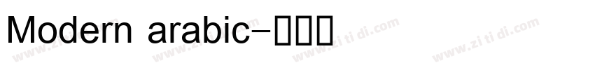 Modern arabic字体转换
